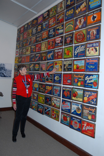 Washington apples - wall of apple labels