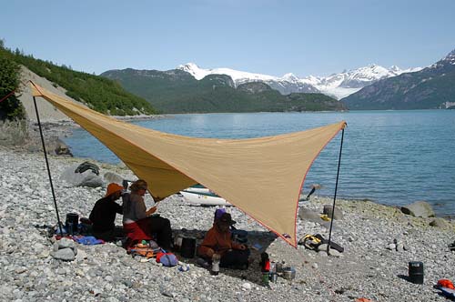 Making shade on Glacier