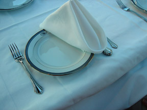 Silver Solarium place setting