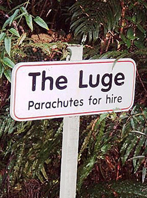 Off Road NZ 4WD Bush Safari Luge Sign