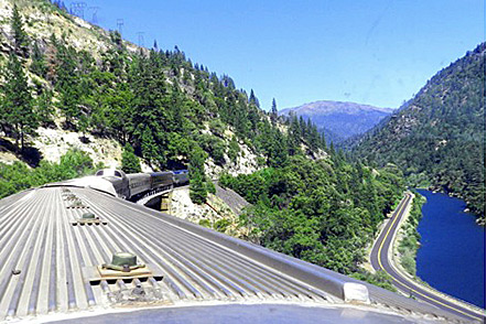 Train in the Feather River Canyon