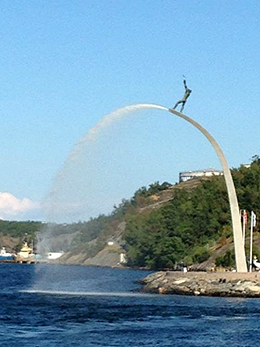 Carl Milles' sculptural fountain Gud pa Himmelsbagen