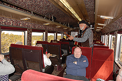 Grand Canyon Railway strolling musician