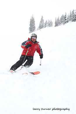 Whistler skier slicing