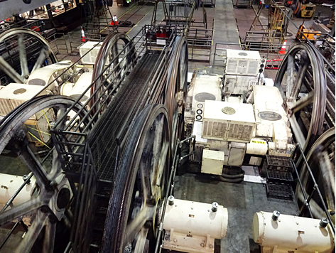 San Franciso cable car underground wheels