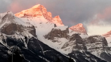 Golden, BC mountain sunrise