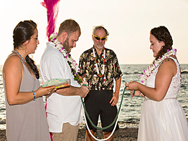 Kona marriage of author's son