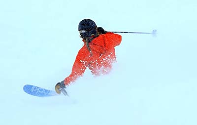 Whitewater fresh powder skiing