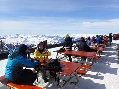 Whistler-Blackcomb ski lunch break