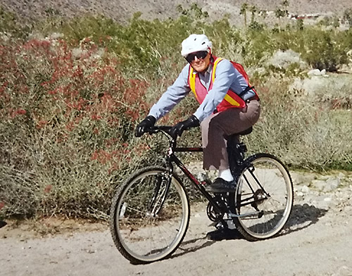 My dad on his new bike