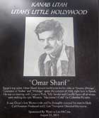 Kanab Omar Sharif sign