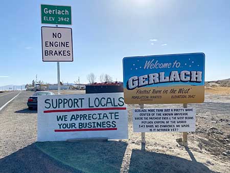 Gerlach, Nevada, welcome sign