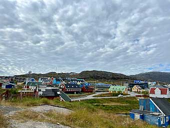 Qaqortoq’s colorfully painted buildings