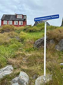 Street sign in Qaqortoq