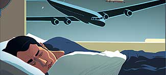 Sleeping on flight graphic
