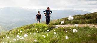 Couple hiking in Scotland
