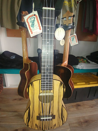 Tenor uke made from moonlight ebony