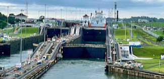 Panama Canal locks entrance