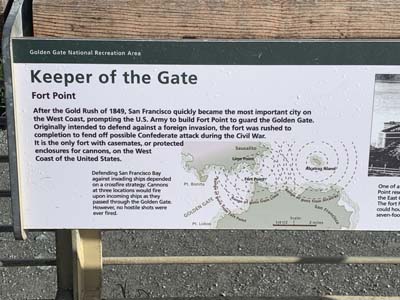 Interpretive panel tells Fort Point history