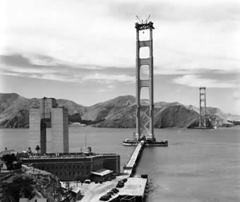 Golden Gate Bridge construction
