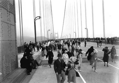 Golden Gate Bridge pedestrian day