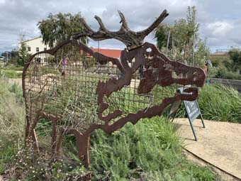Moose sculpture on Presidio Trail