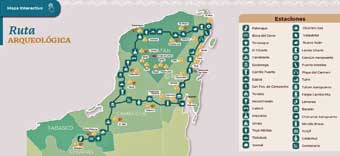 Archeological map of sothern Mexico