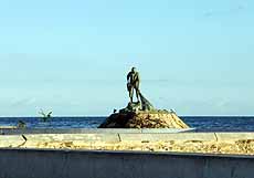 Mexico Chetumal fisherman monument