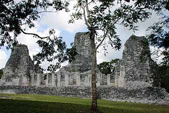 Mexico Xpuhil Building Three towers