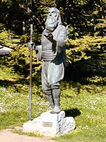 Belgrade, Sculpture of the Blind Guslar in Kalemegdan Park