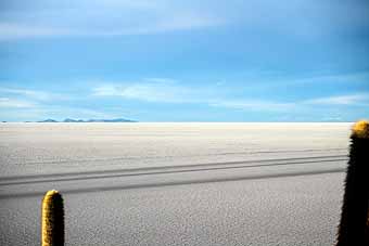 Bolivia Wideview of Salt Flats from Isla Incahuasi.